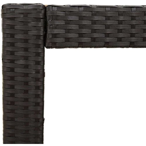 VidaXL vrtni bočni stolić s drvenom pločom crni 100x40x75 cm poliratan Slike