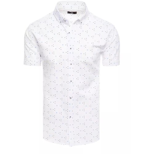 DStreet Men's Short Sleeve Shirt White Slike