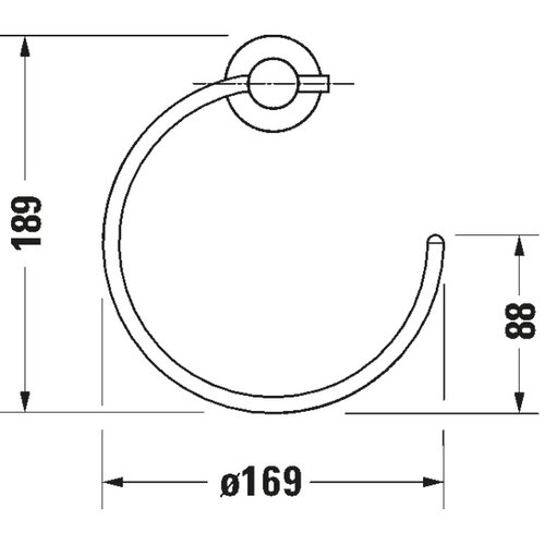 Duravit 99214600 - zidni držač pe&amp;scaron;kira d-code u mat crnoj boji Slike