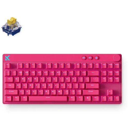MCHOSE Gaming tastatura Mix 87 Hall Effect Magnetic Switch rose red Cene