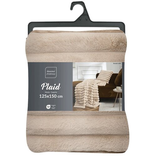 Douceur d int&amp;eacute;rieur Bež odeja iz mikropli&amp;scaron;a 125x150 cm Boudoir &amp;ndash; Slike