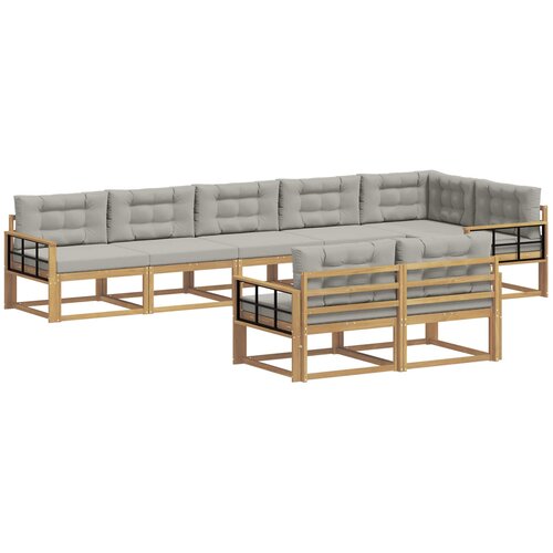 vidaXL Zunanja garnitura za sedenje 6 pcs Bela in svetlo siva, (5000280047) Cene