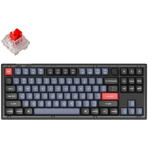 KEYCHRON V3 QMK Mehanska tipkovnica po meri / Frosted Black / K Pro Red / V3-C1, (22126160) Cene
