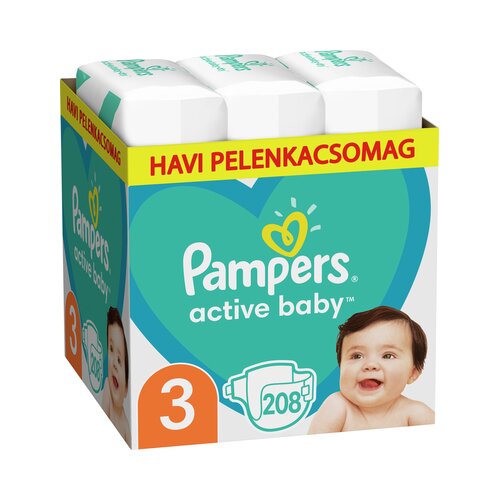 Pampers plenice Active Baby Velikost 3, 6 - 10 kg, 208 kos Slike