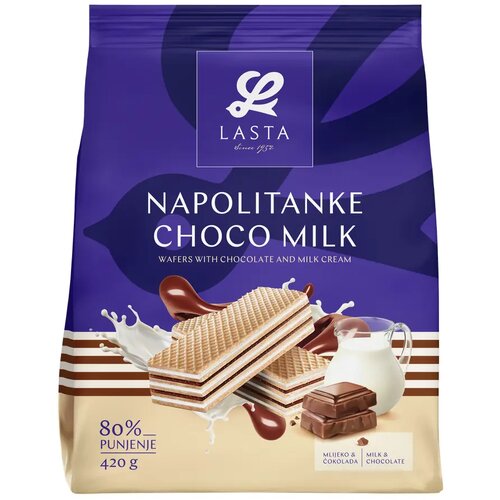 Lasta Keks Napolitanka Choco Milk 420 g Cijene