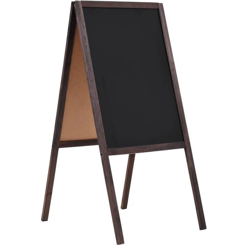 VidaXL Dvostranska črna tabla iz cedrovine prostostoječa 40x60 cm Slike