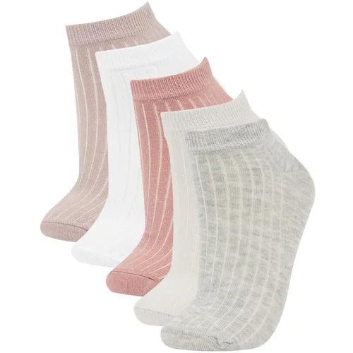 Defacto Women's 5-Pack Cotton Ankle Socks