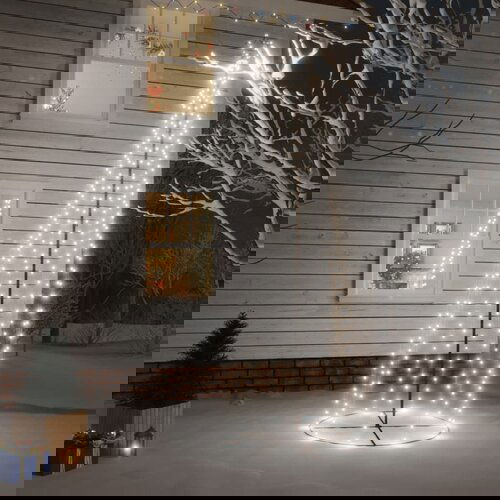 vidaXL Novoletna jelka stožec 310 hladno belih LED lučk 100x300 cm Cene
