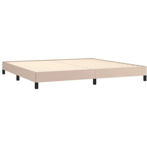  Krevet box spring s madracem cappuccino 200x200cm umjetna koža Slike