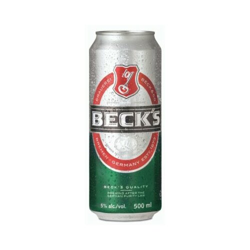 Becks svetlo pivo 500m limenka Slike