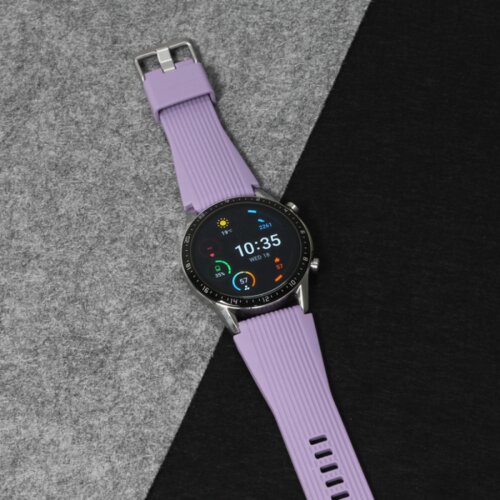 narukvica relief za smart watch 22mm ljubicasta Slike