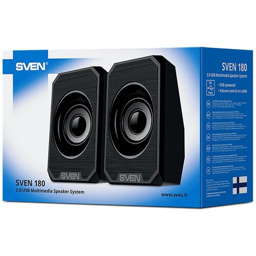Sven 180 zvočniki 2.0 ČRNI, USB, Izhodna moč 2x3W (RMS) Slike