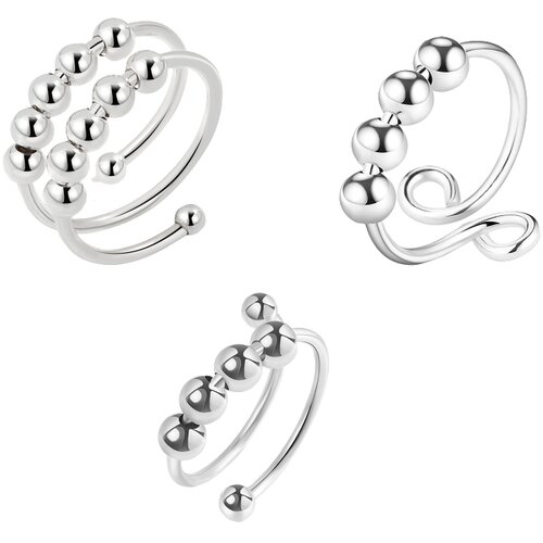 INF Protistresni obroč, nastavljiv bakren paket 3 kosov Silver, (21237989) Slike