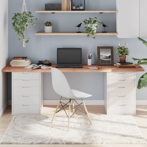 vidaXL Stolna ploča svjetlosmeđa 220x50x(2-4) cm tretirana hrastovina Cijene