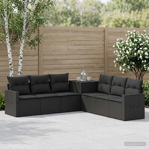  Set sofe 7 kom. Crna 234 x 234 x 85 cm Poli Rattan i čelik Cene
