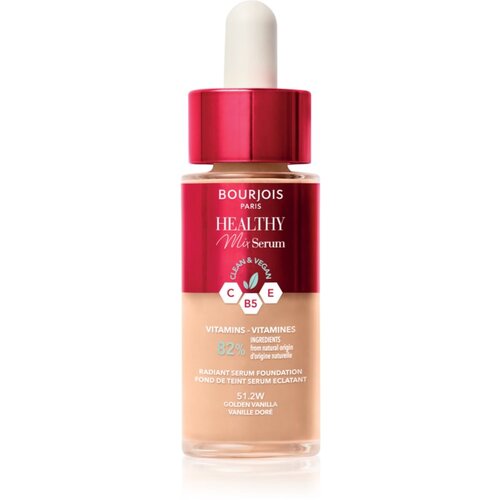 Bourjois Healthy Mix Clean &amp;amp; Vegan Serum puder 30 ml Odtenek 51.2w golden vanilla Slike