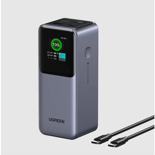 Ugreen 10000mAh Magnetic Wireless Power Bank Space Gray PB561 Slike
