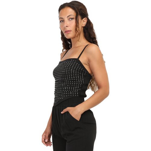 La Modeuse Topi & Bluze 67095_P156014 Črna Cene
