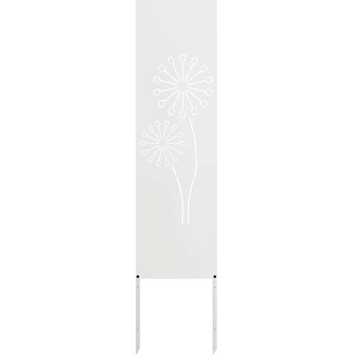  Privatnost u vrtu Bijelo 32 x 140 cm Hladno valjana čelična Slike