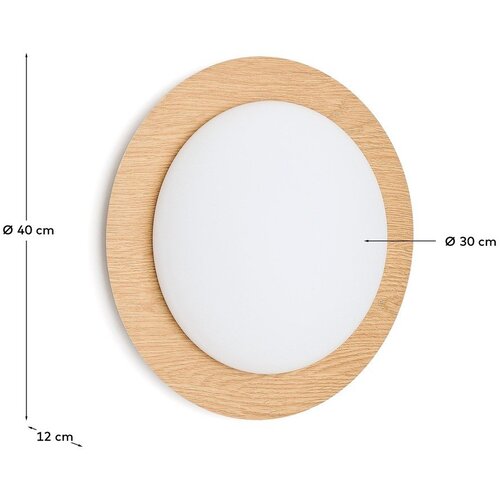 Kave Home Metalna LED zidna lampa u prirodnoj boji &amp;oslash; 40 cm Novae &amp;ndash; Slike