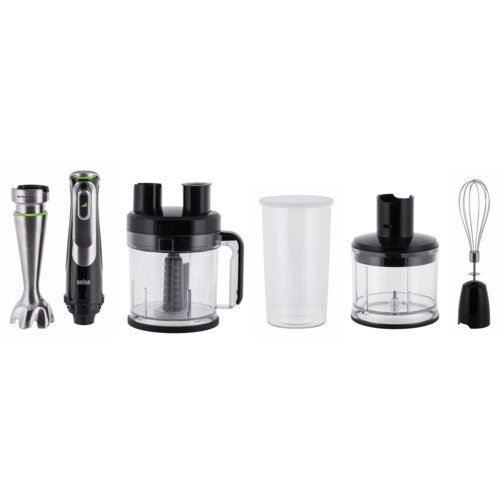 Braun MultiQuick 9 MQ 9195XLI 2 L Potopna me&amp;scaron;alnik 1200 W Črna, Nerjaveče jeklo Slike