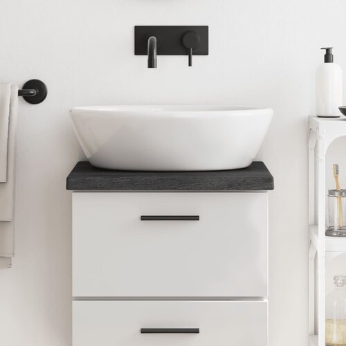  Kopalni&amp;scaron;ki pult temno siv 40x30x(2-4) cm obdelan trden les Slike