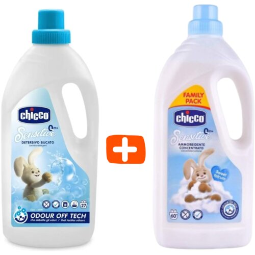 Chicco Paket za pranje veša, Omekšivač za veš Sensitive 1.5l + Tečni deterdžent za pranje veša 1.5l Cene