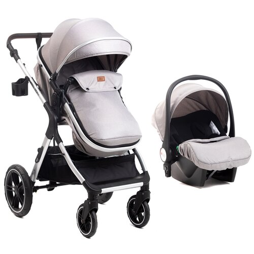 Bbo 2U1 kolica za bebe (X1) dory set - grey Slike