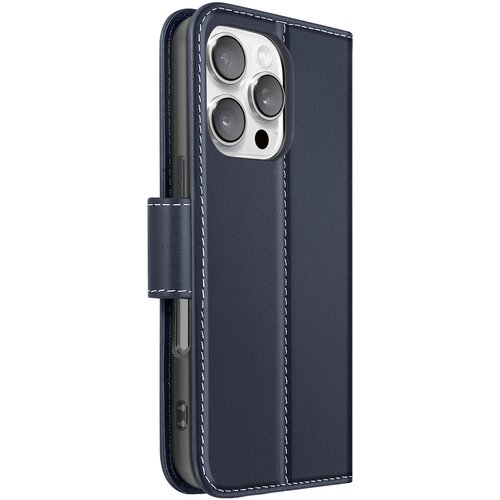 AVIZAR Denarnica etui za iPhone 16 Pro Max iz premium usnja s funkcijo stojala, Modra noč, (5000190316) Cene