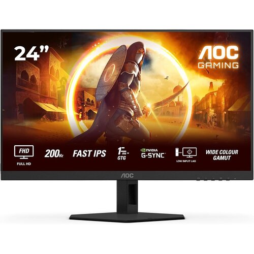 AOC gejmerski monitor 24G4HRE 23.8", IPS, 1920x1080, 200Hz, 1ms GtG, HDMIx2, DP, Gsync, freesync, zvučnici, crni Cijene