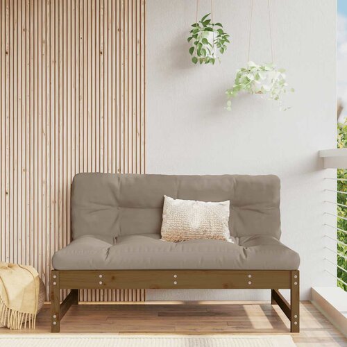  Srednja sofa boja meda 120x80 cm od masivne borovine Smeđa Slike