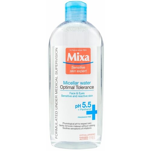 Mixa micelarna voda sa optimalnom tolerancijom za osetljivu i reaktivnu kožu 400 ml Slike