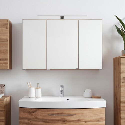 Premium Living omara z ogledalom florida, barva hrasta, led Slike