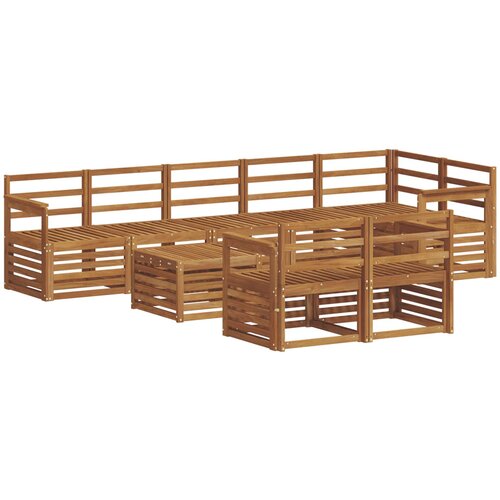  Set vanjskih sofa 9 kom. Prirodna Poliester Slike
