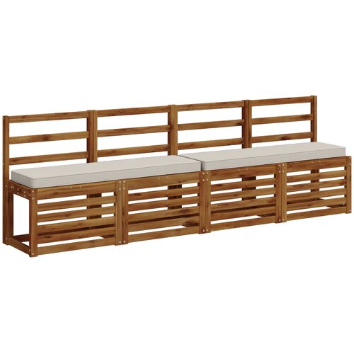  Jastučići za klupe - 2 dijela VUGHT 2 pcs 100% poliester Bijela Slike
