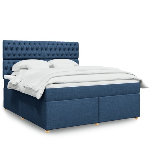vidaXL Krevet s oprugama i madracem plavi 180x200 cm od tkanine Cijene