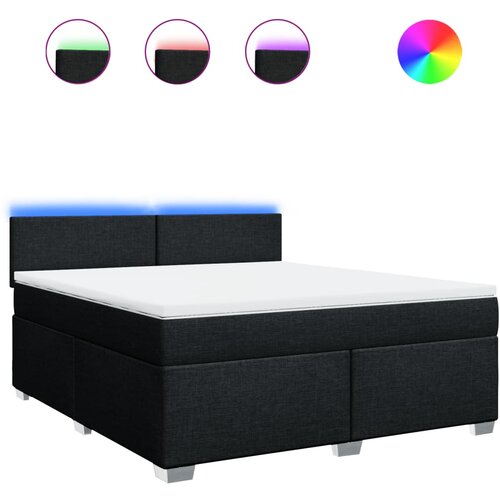 Maison Chic Box spring postelja - Vzmetna postelja z vzmetnico črna 180x200 cm blago SL12004, (21882721) Cene