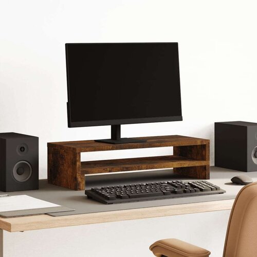 vidaXL stalak za monitor boja dimljenog hrasta 54x22x15 cm drveni Cijene