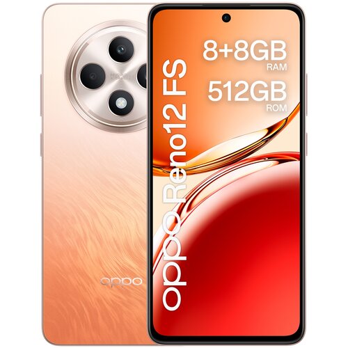 Oppo Reno12 fs 4G dvojna sim 8GB/512 gb( oranžna) pametni telefon, (21510934) Slike