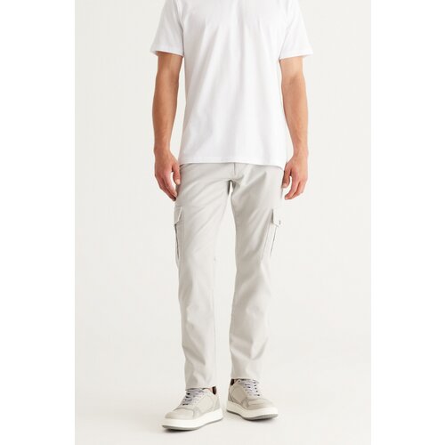 AC&Co / Altınyıldız Classics Men's Beige Extra Slim Fit Slim Fit Cargo Pocket Cotton Stretchy Trousers Slike