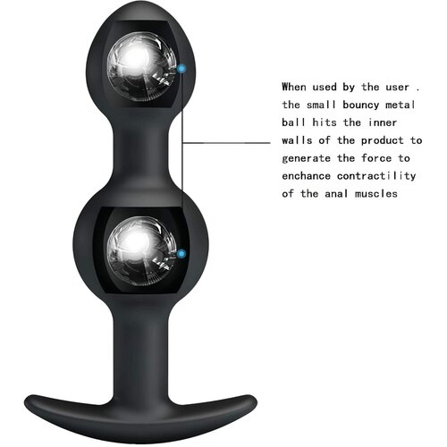 Pretty Love 2019 Silicone Anal Balls 4.05 Inch Black Slike