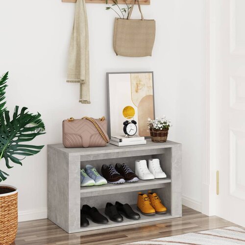 vidaXL Stalak za cipele boja betona 75 x 35 x 45 cm konstruirano drvo Cijene