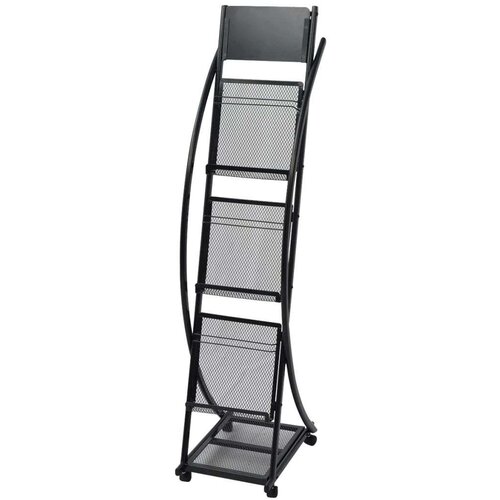 vidaXL Stalak za Časopise 40x32x131 cm Crni A4 Cijene