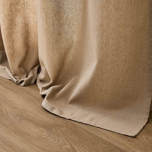 Douceur d int&amp;eacute;rieur Rjava zavesa iz me&amp;scaron;anice bombaža 140x240 cm Everest &amp;ndash; Slike