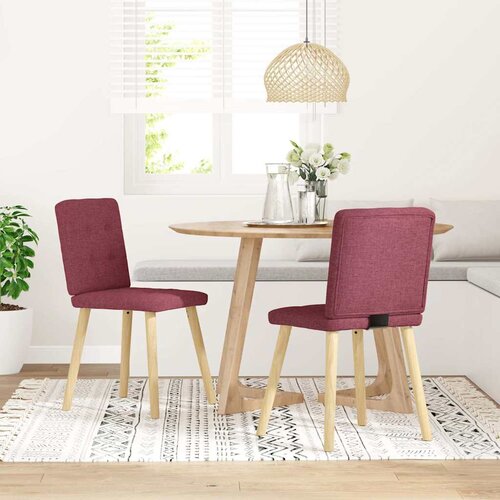 Maison Chic Jedilni stoli - Vzorci stoli 2 kosa vinsko rdeče blago A600, (22032450) Cene