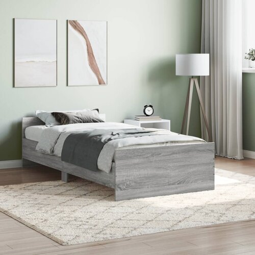 VidaXL Okvir za krevet boja hrasta 90x190 cm od konstruiranog drva Slike