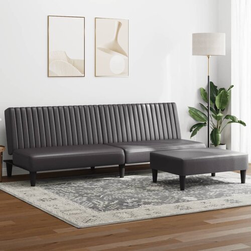 VidaXL 2-dijelni set sofa sivi od umjetne kože Slike