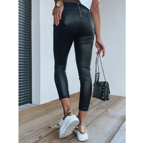 DStreet Waxed women's pants ANELIA black UY1330 Slike