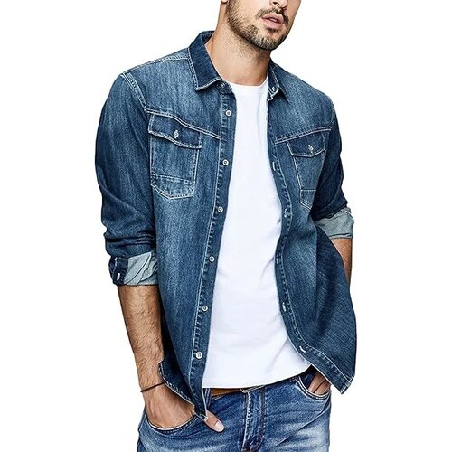 RUNCATI XL mo&scaron;ka denim srajca z dolgimi rokavi Cene
