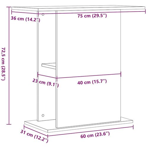 vidaXL Stalak za akvarij crni hrast 75x36x72,5 cm Konstruirano drvo Cijene